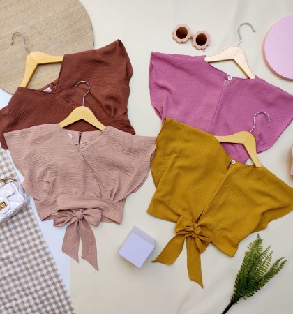 Baju Kimono Queen Mustard